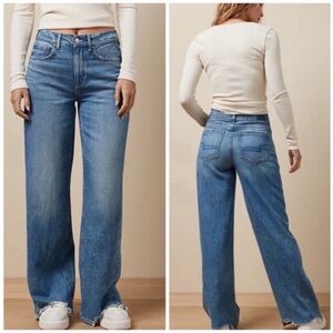 American Eagle Dreamy Drape Super High Waisted Baggy Wide Leg Jeans